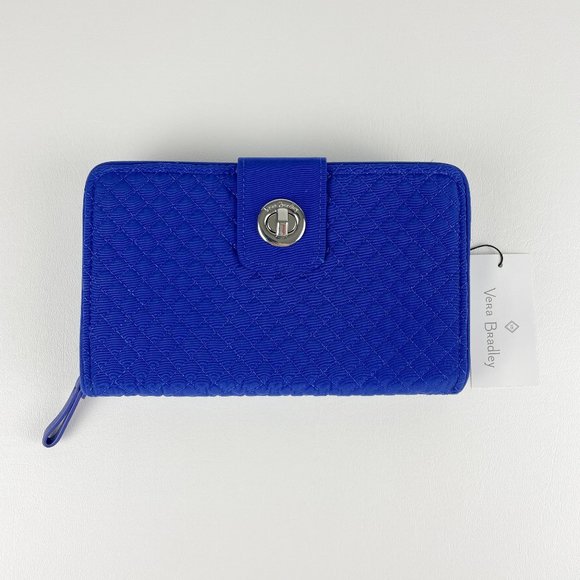 Vera Bradley Handbags - Vera Bradley Turnlock Wallet Gage Blue